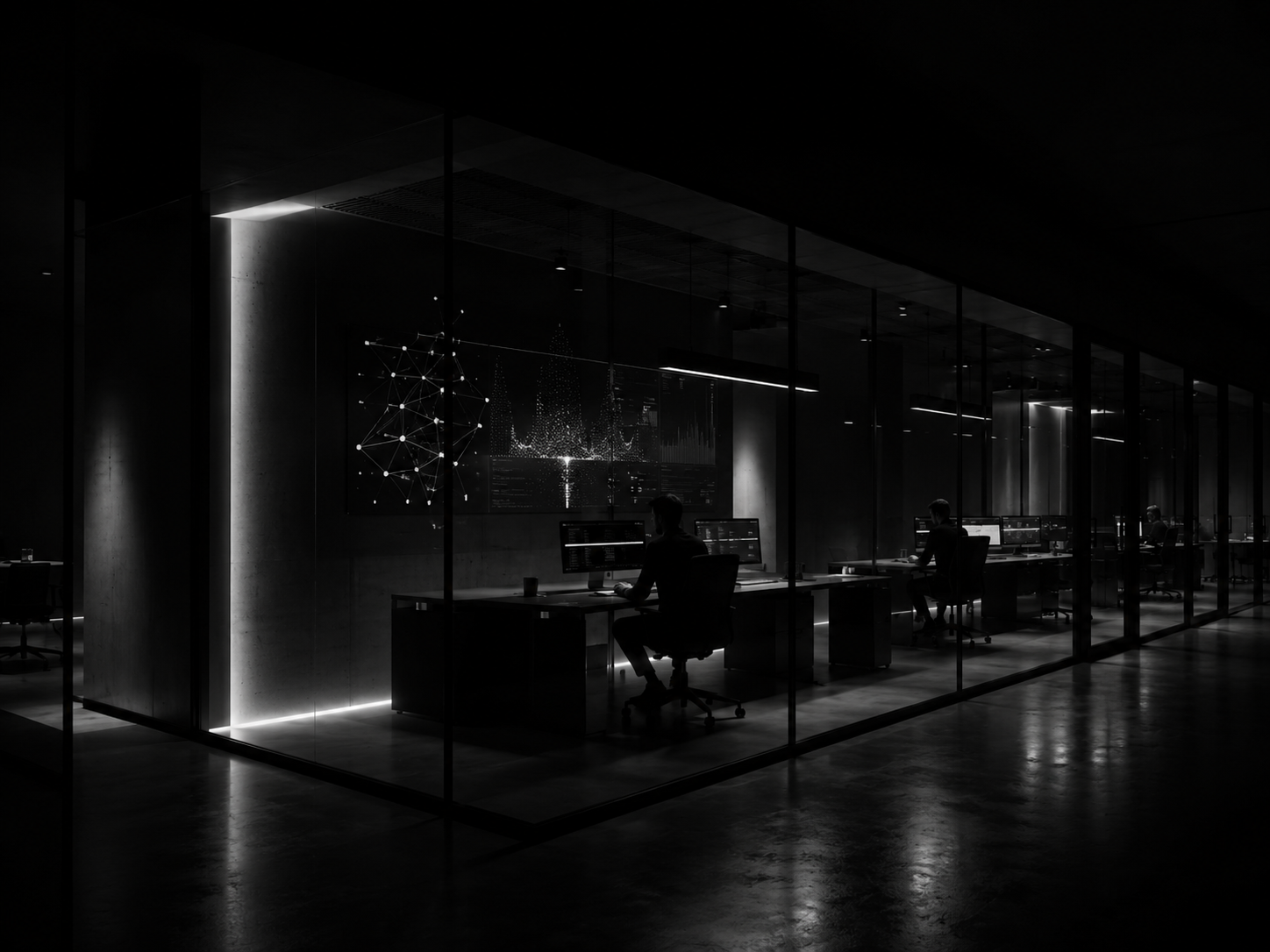 Late night technology office